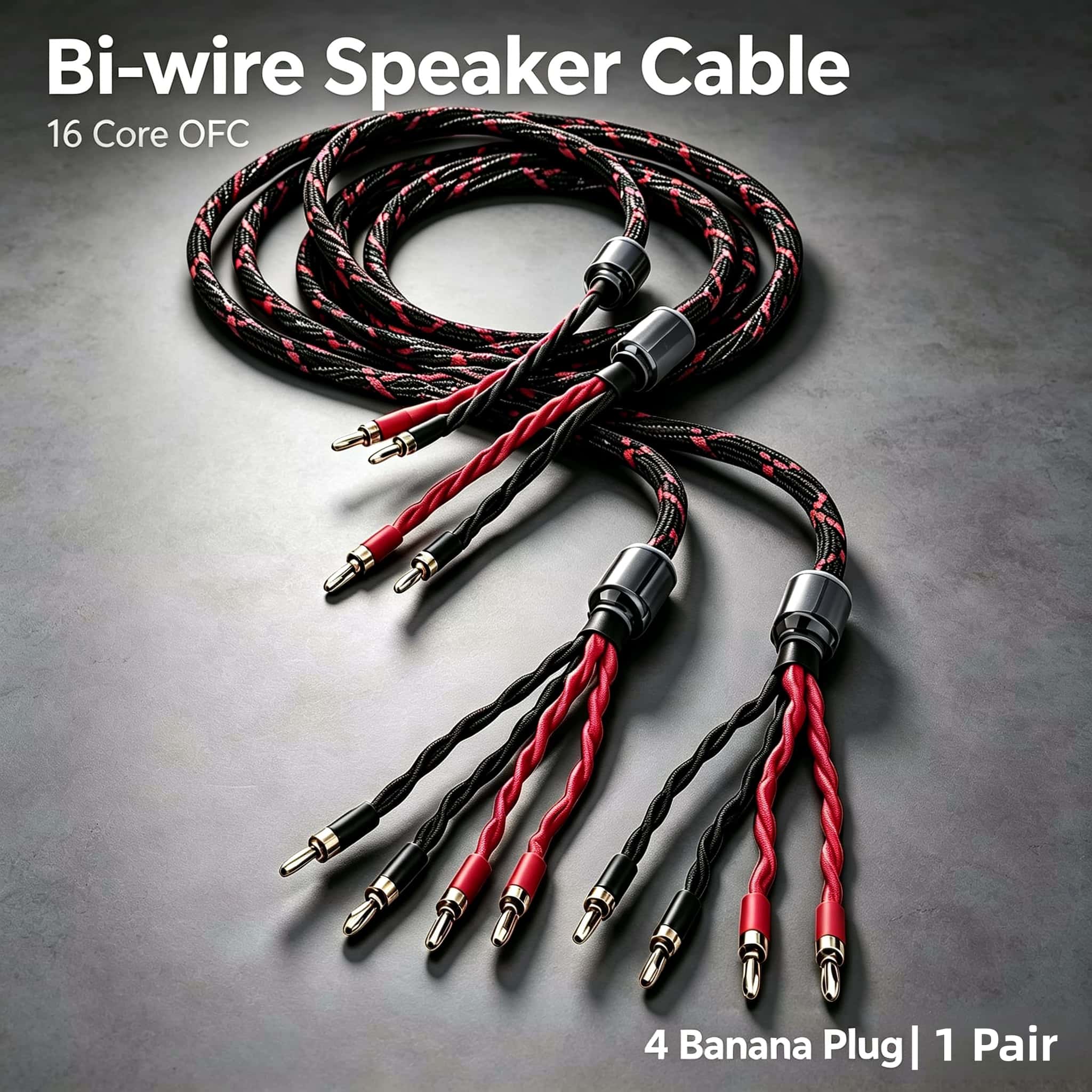 Home Cinema Idea - 16 Core OFC Bi-Wire Speaker Cable