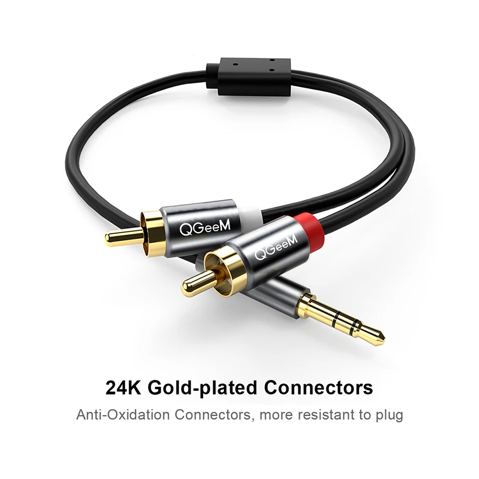 QGeeM RCA Cable 2RCA to 3.5 Au - Home Cinema Idea 评论和价格