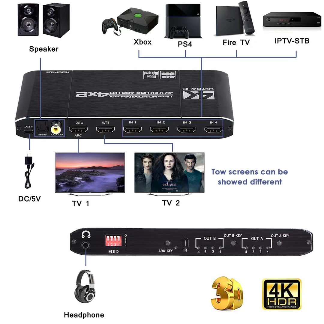 HDMI-compatible 2.0 Matrix Swi - Hdmi Arc Cable 评论和价格