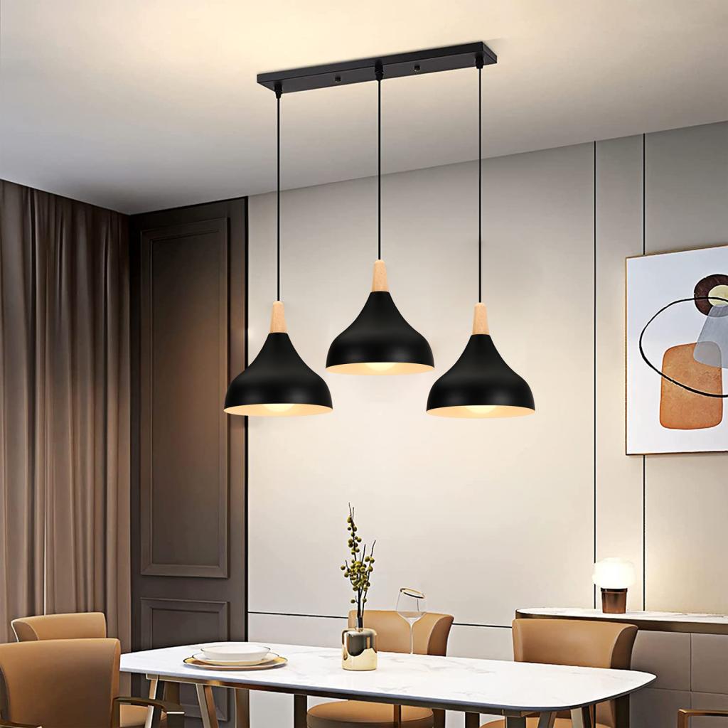 Nordic Wood LED Pendant Lights - Home Cinema Glasses 评论和价格