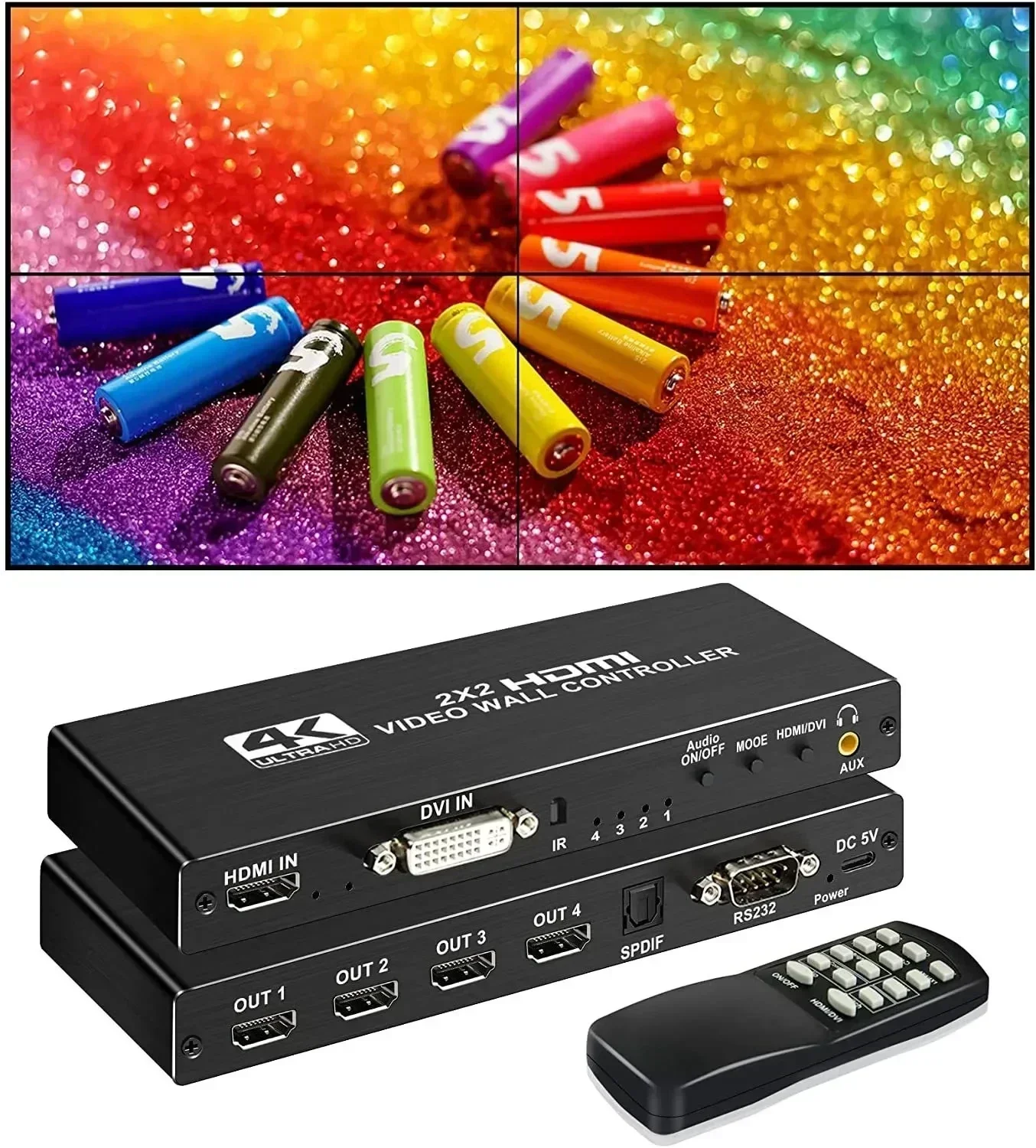 4K 3x3 Video Wall Controller 1 - Home Cinema Video Processor 评论和价格