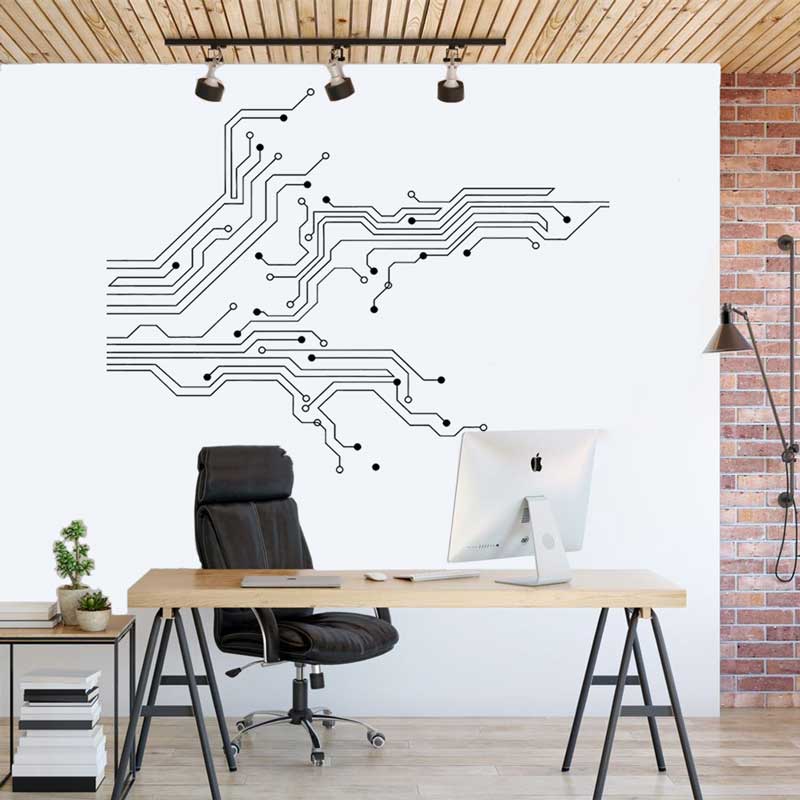 Technology Circuit Board Wall  - Home Cinema Room 评论和价格
