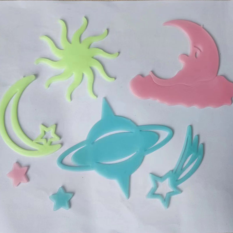 8pcs Luminous UFO Wall Sticker - Home Cinema Room 评论和价格