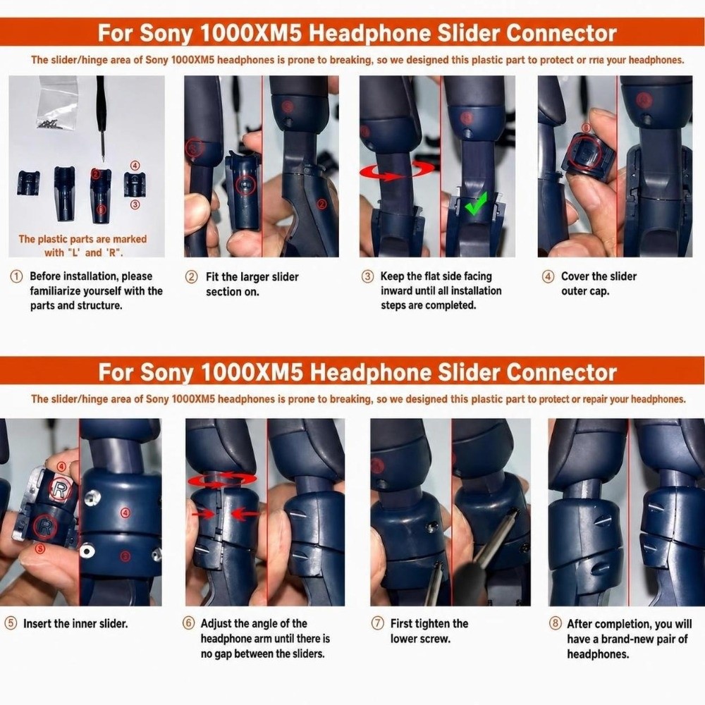 Plastic Headphone Hinge Repair - Sony Headphone Wh-1000Xm5 评论和价格