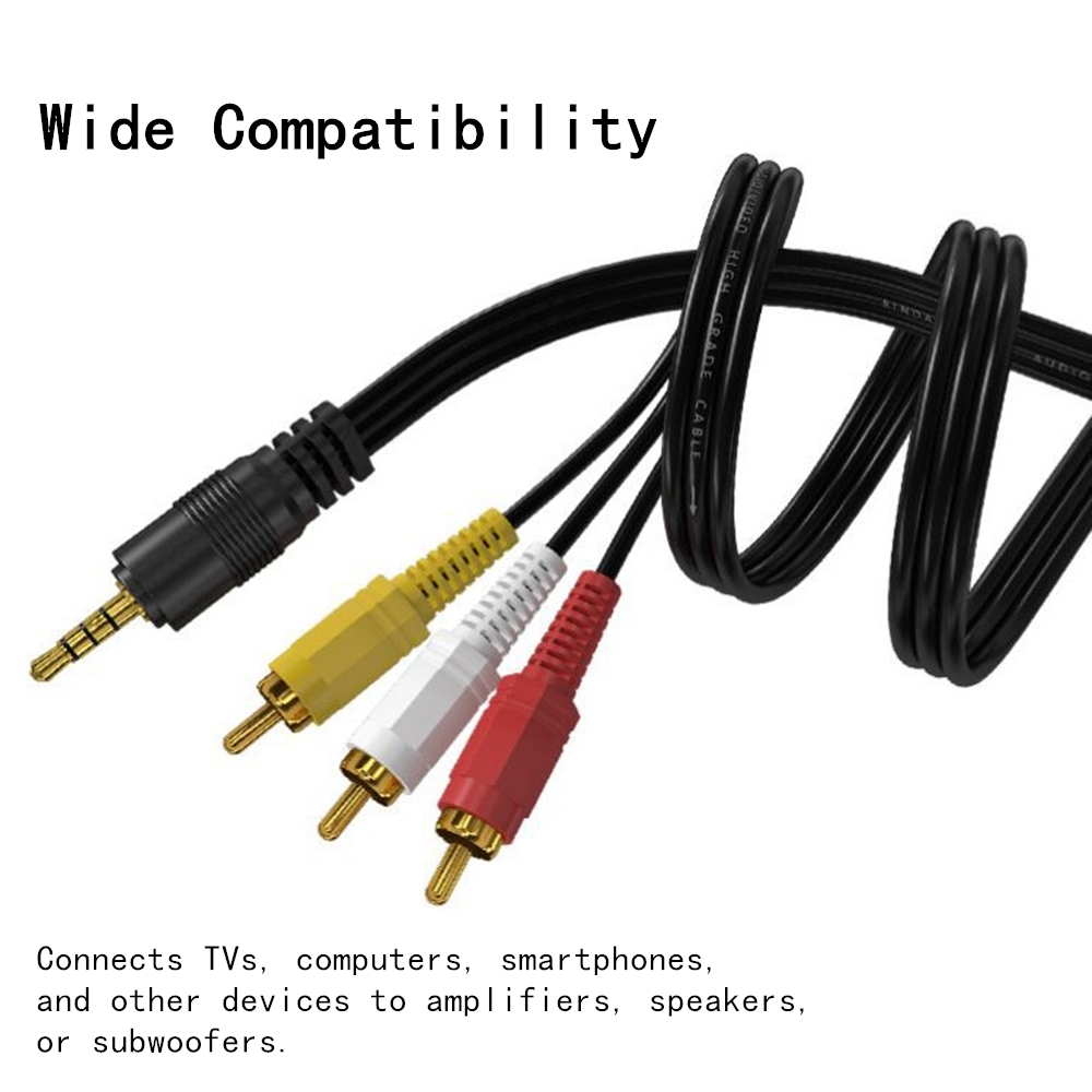 3.5mm to 3 RCA Audio Video Cab - Home Cinema Idea 评论和价格