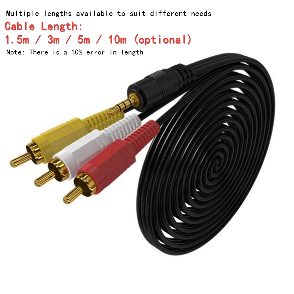 3.5mm to 3 RCA Audio Video Cab - Home Cinema Idea 评论和价格