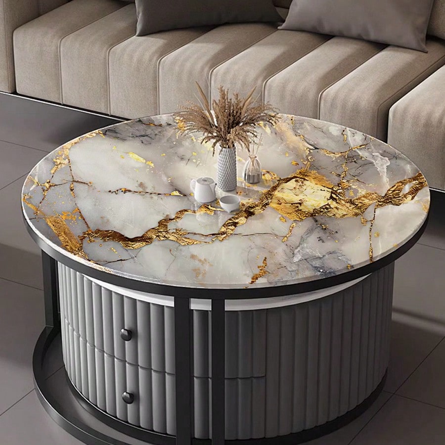 1roll Waterproof Marble Peel a - Home Cinema Room 评论和价格