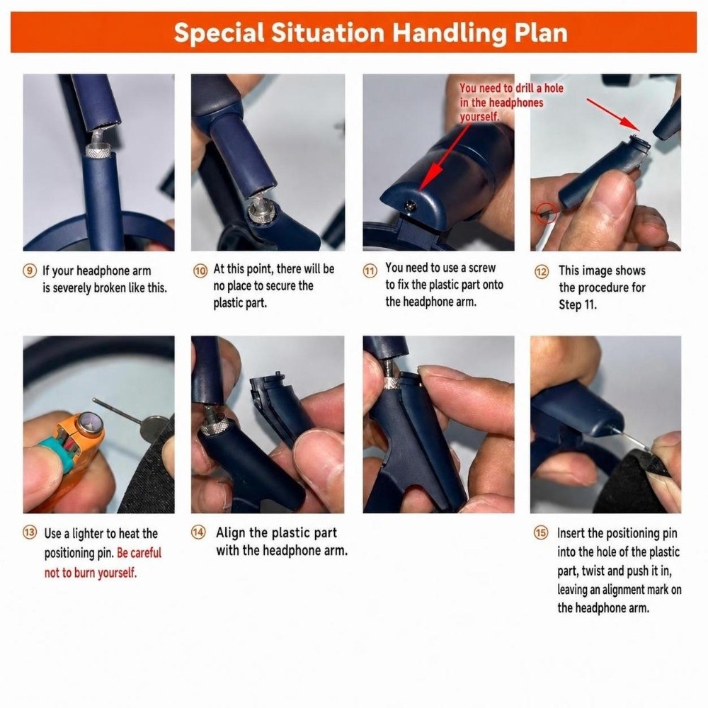 Plastic Headphone Hinge Repair - Sony Headphone Wh-1000Xm5 评论和价格