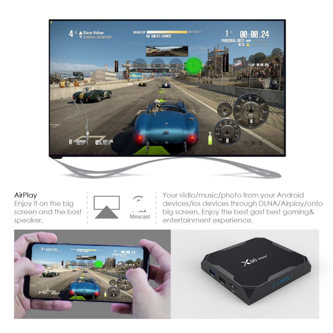 X96 Max+ TV Box Android 9.0 Am - Home Cinema Video Processor 评论和价格