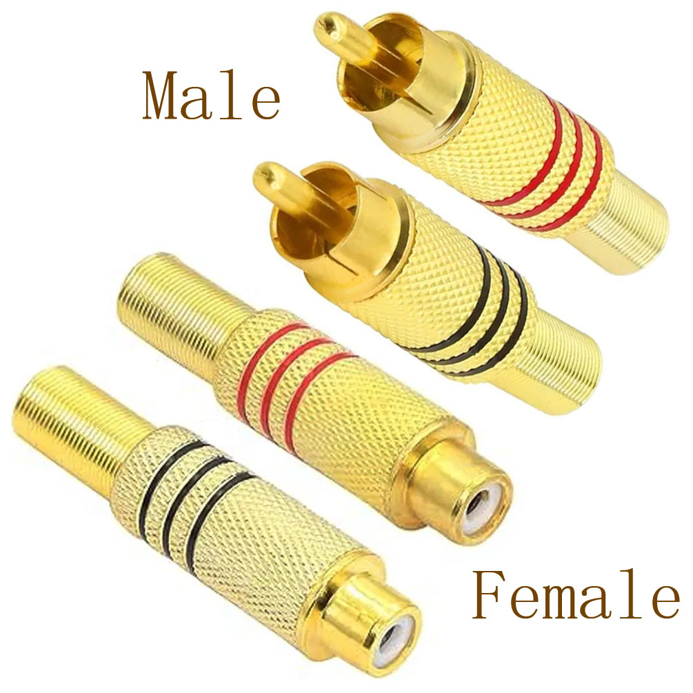 4PCS RCA Plug Gold Plated Sold - Home Cinema Idea 评论和价格