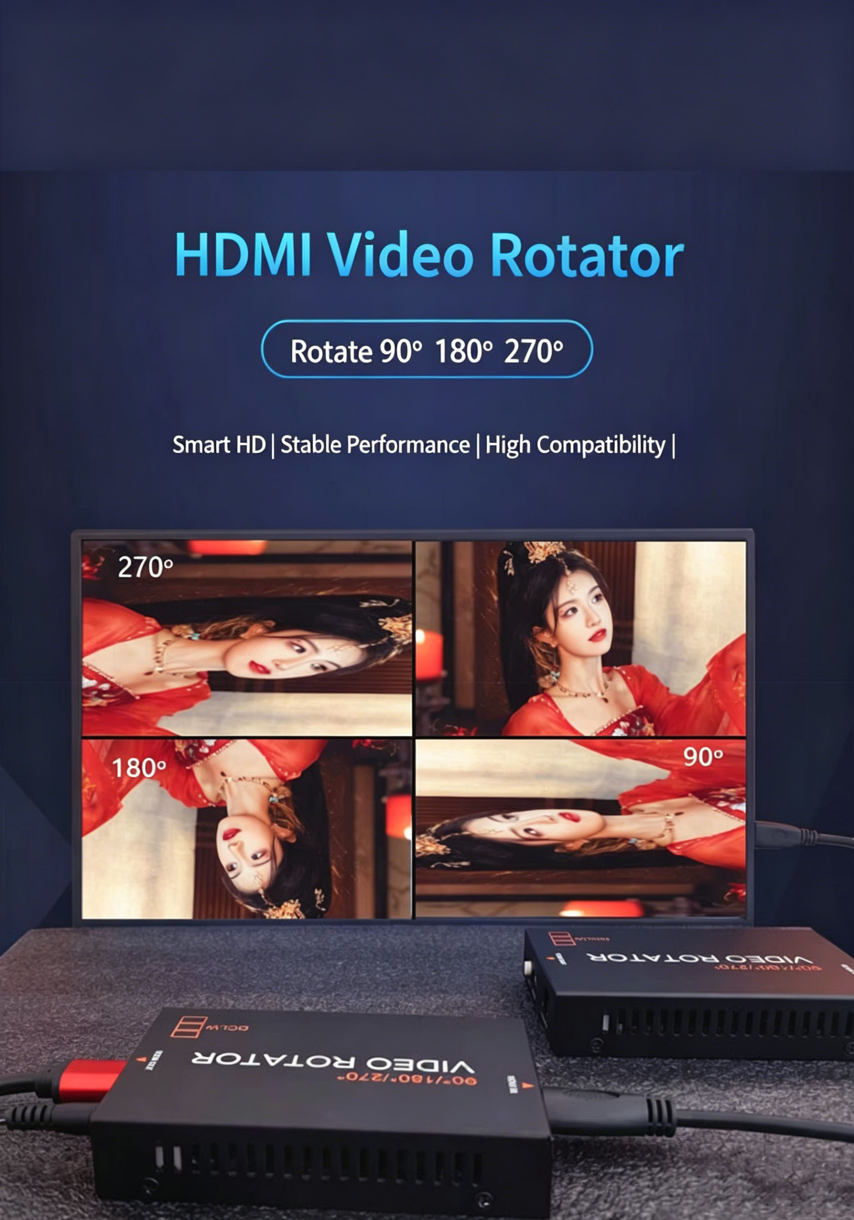 4K HDMI Video Rotator 90 180 2 - Home Cinema Video Processor 评论和价格